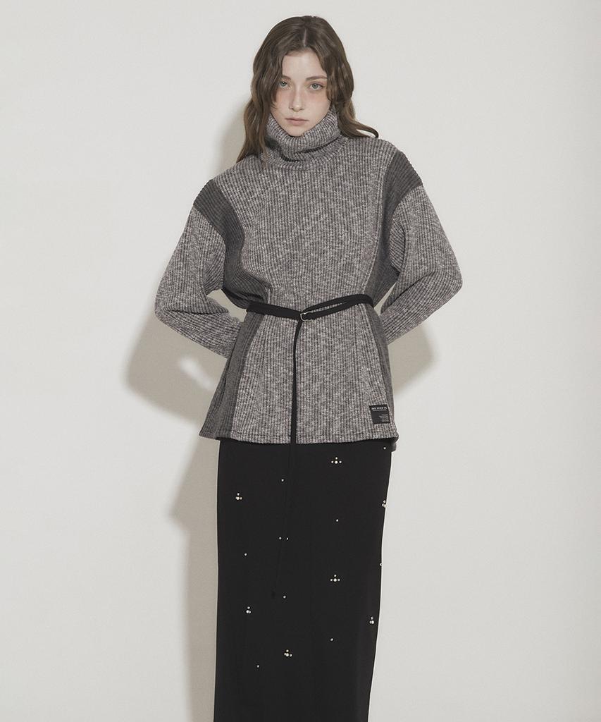 Eoboneoseu Studded Maxi Skirt [Black]