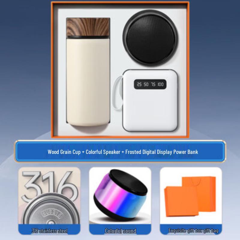 Smart Thermos Gift Set with Power Bank and Speaker