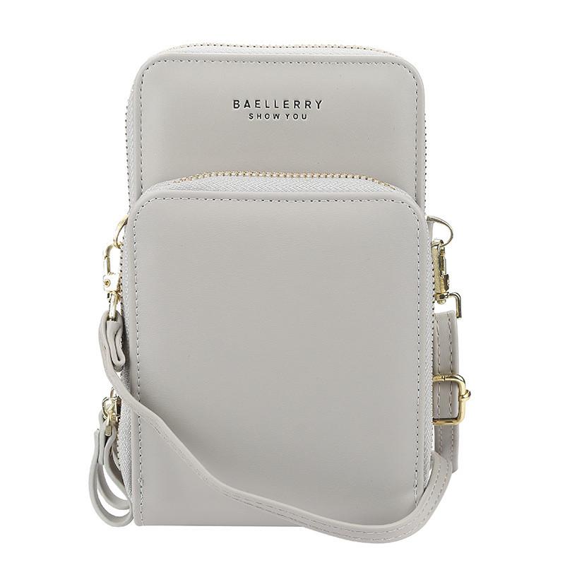 Baellerry Womens Wallet Pu Leather Large Capacity Zipper Crossbody Phone Bag For Daily Use