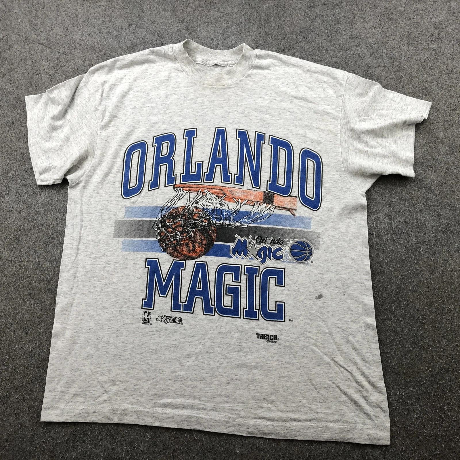 

Vintage Orlando Magic Shirt Mens Large Gray Blue Graphic Short Sleeve Crewneck M