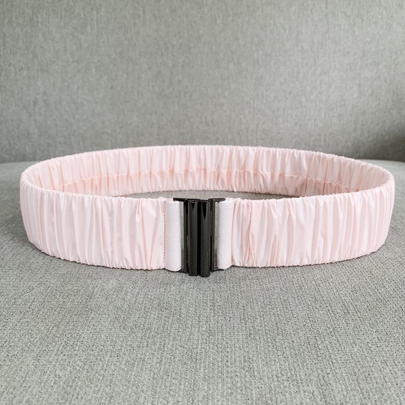 Down Fabric Smooth Elastic Belt, Pleated Elastic Waist Seal, Women's Wide Hundred with Down Waist
