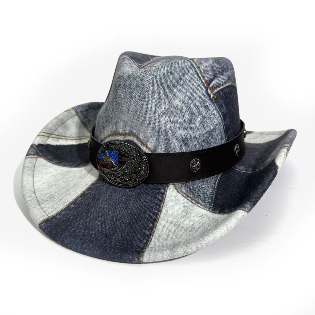 Western Cowboy Hat Retro Retro Color Matching Peach Heart Top Jazz Hat Mountaineering Top Hat