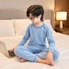 Boys long johns pajamas set autumn and winter middle and older children's winter thermal underwear German velvet