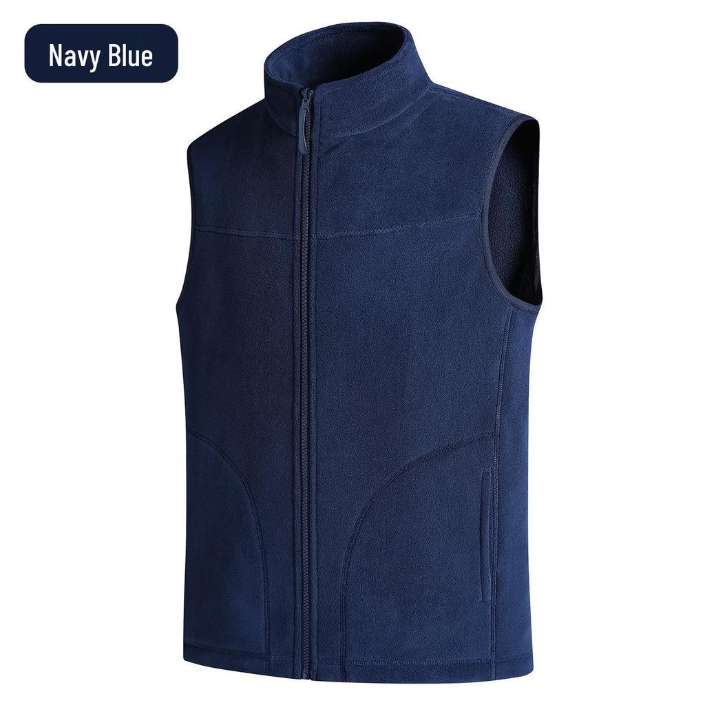 Autumn/Winter 2026 Unisex European Size Fleece Vest for Hiking and Fitness - Warm Sleeveless Jacket