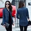 Jeans Shirt Women 2023 Long Sleeve Slim Casual Vintage Elastic Ladies Denim Shirts Tops Blusas Feminina Woman Blouses and Tops