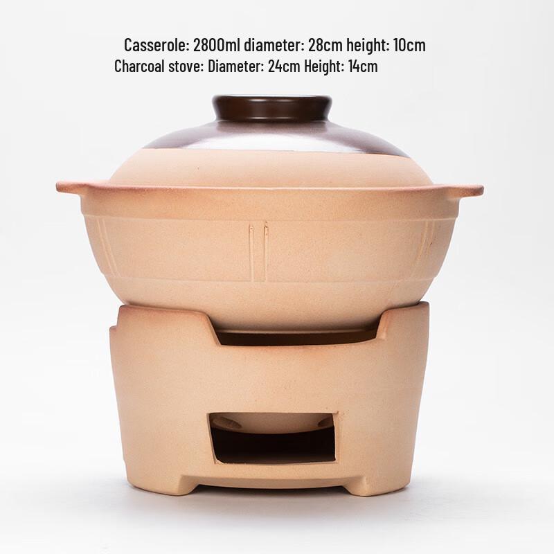 Керамический глиняный горшок Zhishi с угольной печкой