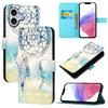For iPhone 17 Leather Case Pattern Printing Wallet Stand Mobile Cover with Strap