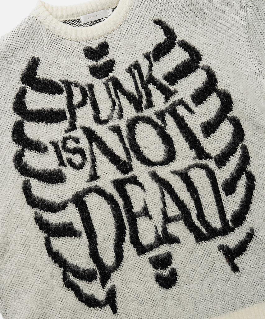 VASTIC Bone Graphic Brush Knit_White