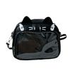 New Street Trend Horizontal Square Messenger Bag Women's Transparent Cat Ear Mobile Phone Bag Double Shoulder Strap Zipper Open Lid