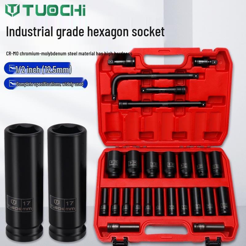 1/2" Heavy-Duty 25-Piece Impact Socket Extension Set for Electric Wrenches