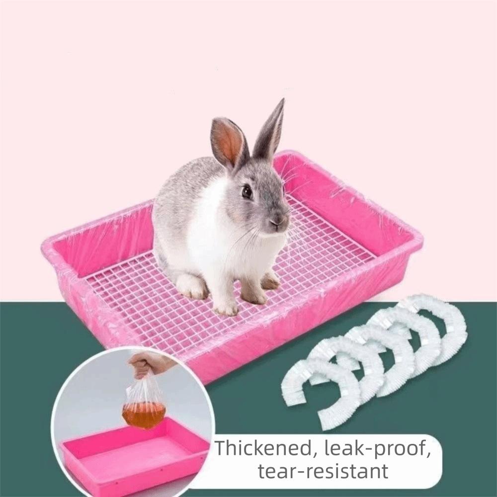 50Pcs Elastic Rabbit Cage Tray Cover Large Size Pet Disposable Film Cover Dog Cat Pet