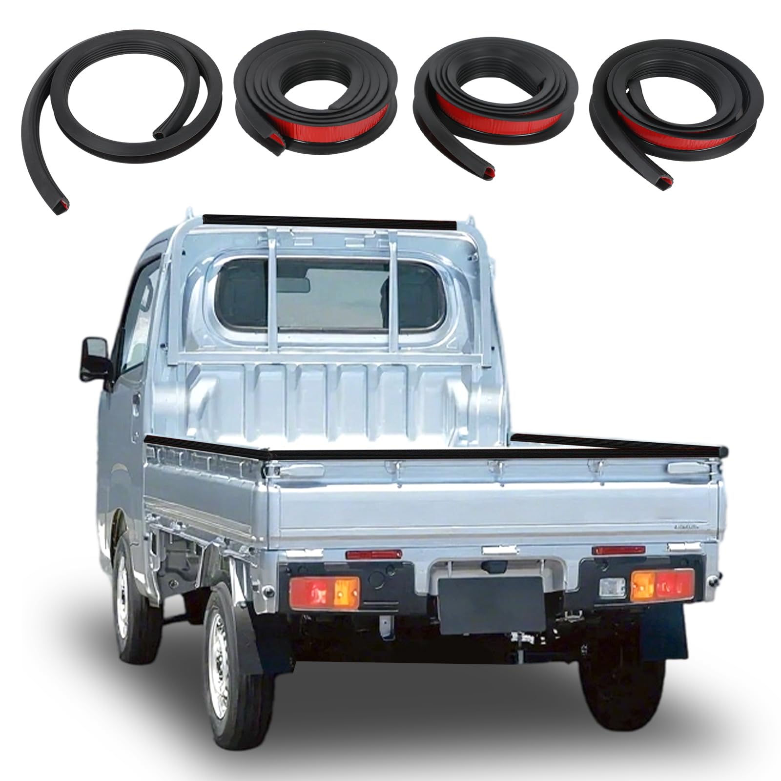 

UmeMart Gate Protectors for Daihatsu Hijet Truck Black Gate Side Guard Protective and Easy Installation with Adhesive No Measuring Required One for