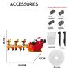 11.81FT Inflatable Santa Three Sleigh Reindeer Toy LED Festive Gift Xmas Yard Party Decoration Christmas Supplies Home Ornament