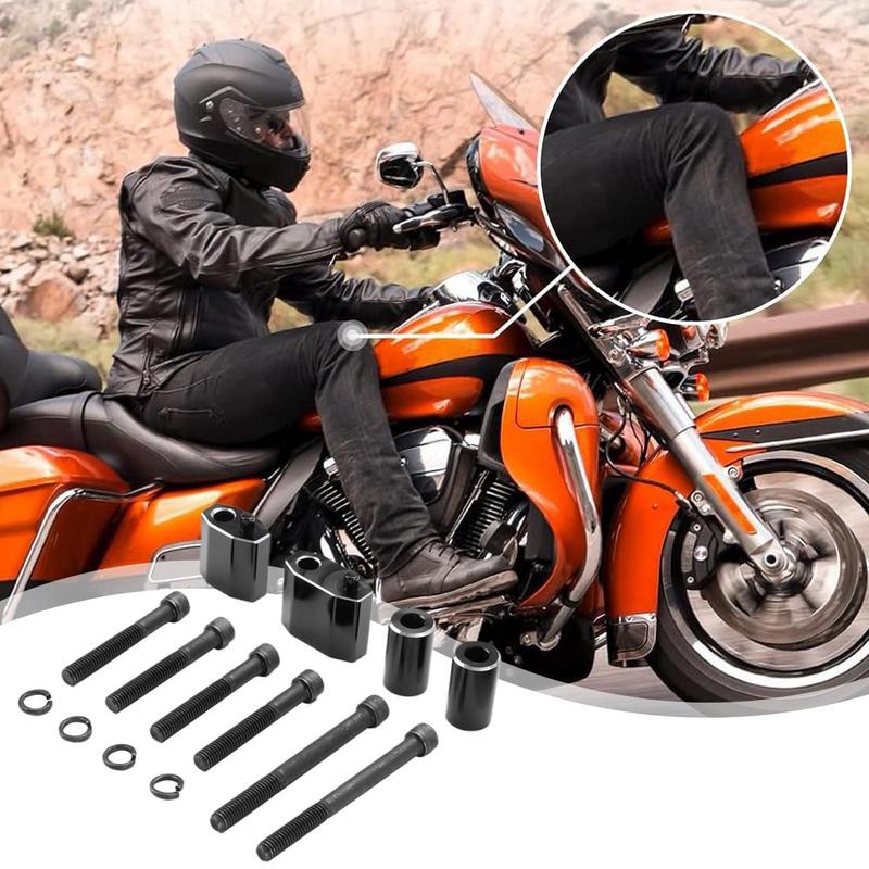 Motorbike Footrest Extension Driver Outward Spacer Motorcycle Floorboard Extension Kit Upgraded Rustproof Pedal Extension