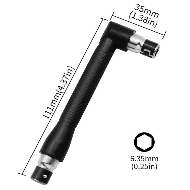 Double Headed Socket Wrench 7-Letter L-Shaped Wrench 6.35 Wind Screwdriver Screwdriver Head Extension Rod Multi-Function Tool