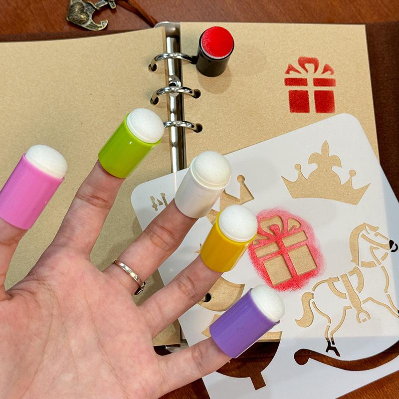 Dětský prstový houbičkový nástroj pro DIY malování na obličej a razítkování