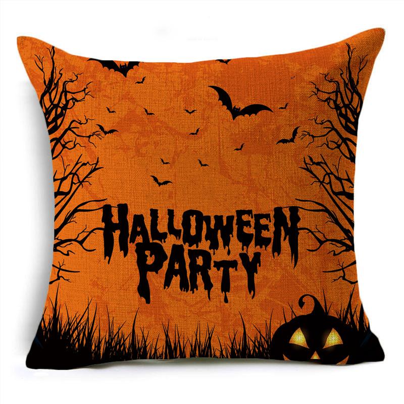 Halloween Pillowcase for Home Decorations Car Cushion Covers 40cm/45cm and 50cm Linen