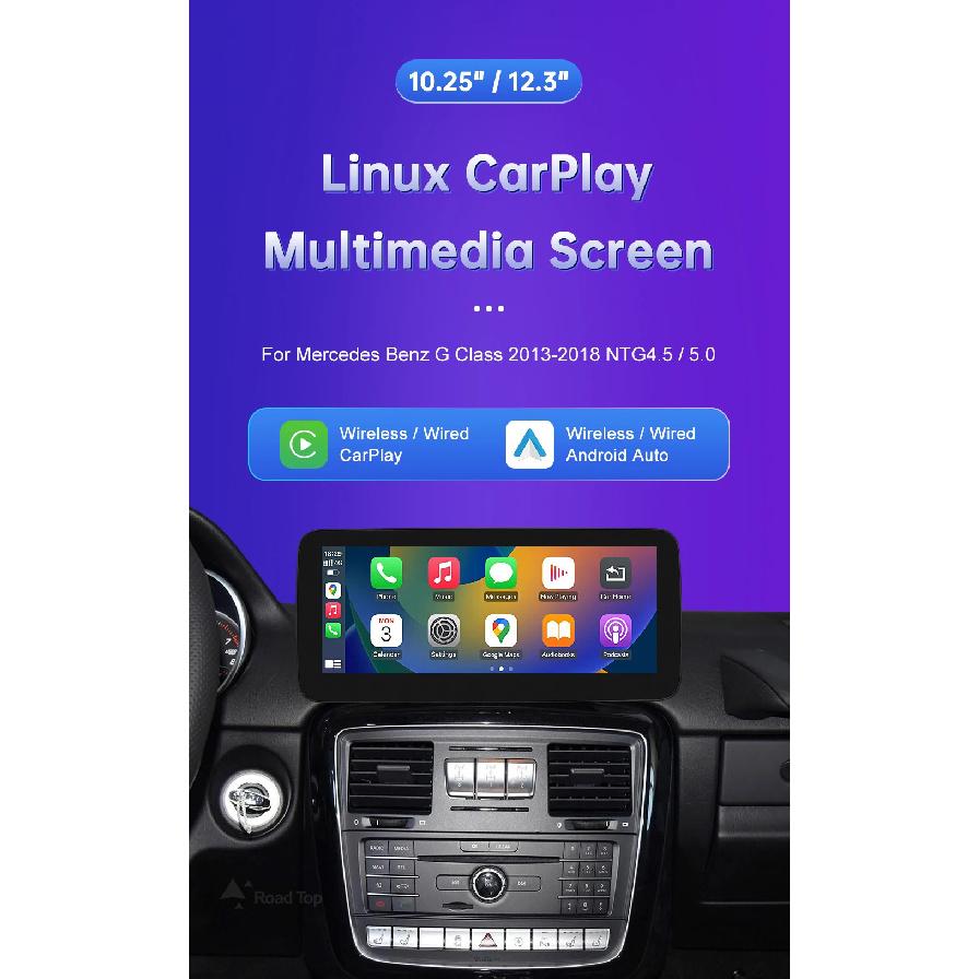 Linux Car Multimedia Touch Screen for Mercedes Benz G Class W463 2013-2018 Android Auto Wireless CarPlay Airplay Mirroring Radio
