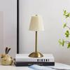Cordless Cloth Rechargeable Touch Control Luxury Led Table Lamp Shade Fabric for Restaurant Fabric Night Light