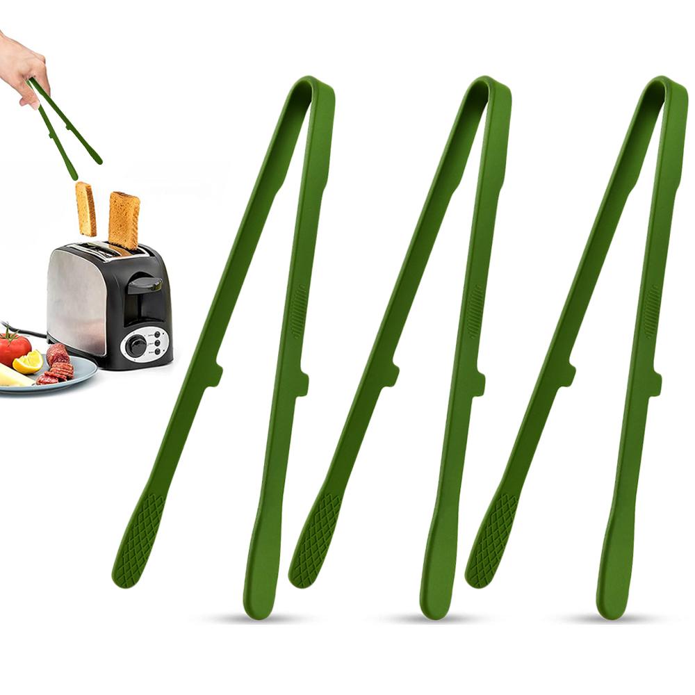 3Pcs Kitchen Tongs 10.51inch Silicone Barbecue Tongs Clip BBQ Grill Meat Tongs Cooking Tweezers for Food Utensils Kitchen Tools