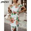 JPNTKY Fashion Summer Spring Short Sleeve Casual Dresses