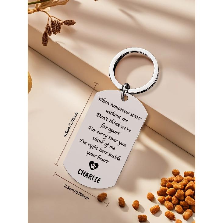 Personalized Pet Photo Keychain Custom Dog Memorial Gift Pet Loss Keepsake for Dog Lovers Anniversary Christmas Gift