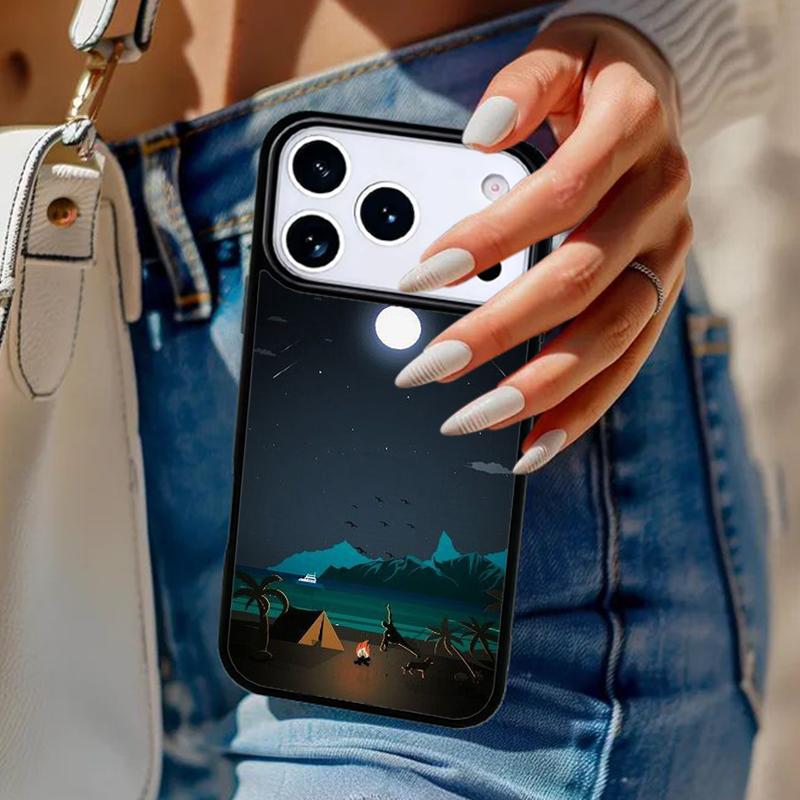 Natur Camping Kunst Handyhülle Für iPhone 17 Air 14 15 13 12 Max Hülle Für Apple 16e 11 Pro Max Plus Coque