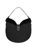Kirsh Cherry Quilted Fur Handbag [Black]