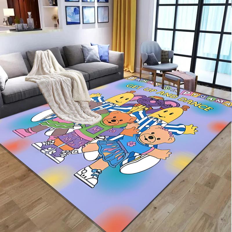 Bananas in Pyjamas Pattern Rug, Indoor/Outdoor Mat, for Picnic, Gameroom, Bedroom, Office, Living Room, Home Decor Carpet, Birthday Gift