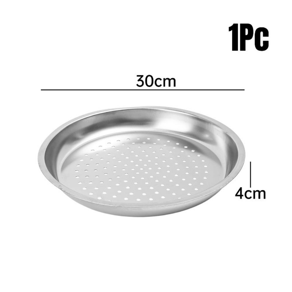 28/30/32/34cm Stainless Steel Steaming Tray Dumplings Fish Steaming Rack New Kitchen Wok