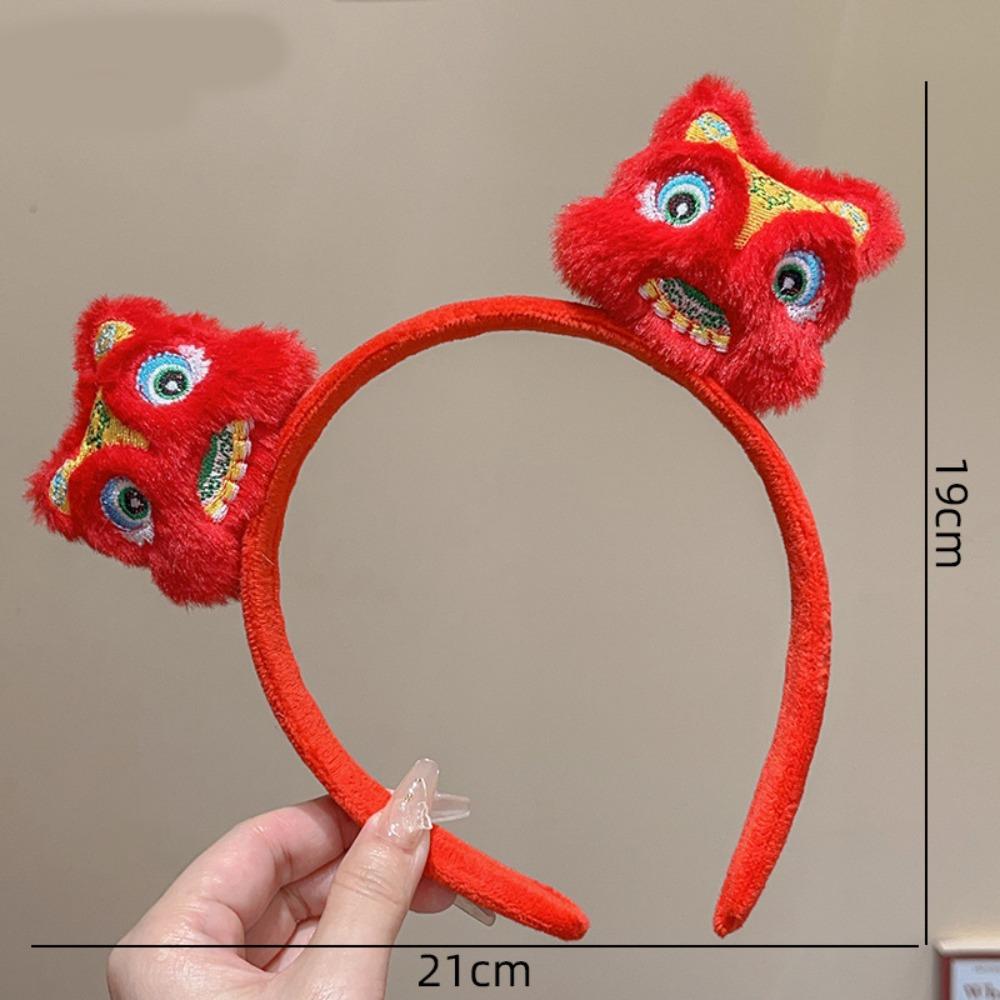 Hairpin New Year Pendant Red Hairband Plush Snake Year Headband Cute New Year Headdress  Prom Props