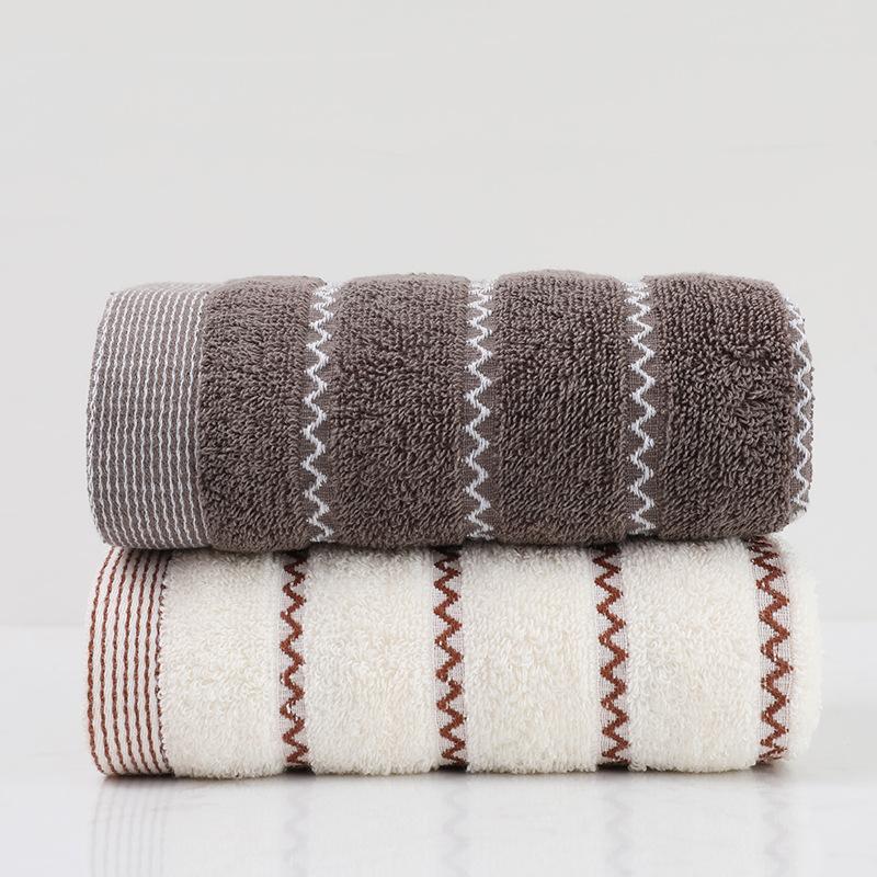 2Pcs Bathroom Cotton Towels Set 35x75cm 70x140cm Brown White Blue Hand Face Bath Towel Soft Gift Absorbent Sport Towel