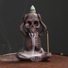 Original purple sand backflow incense burner Halloween gift, skull little ghost backflow incense incense burner ornament