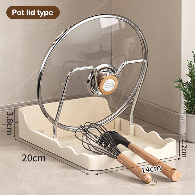 1Pc Pot Lid Rack Cutting Board Placement Rack Kitchen Spatula Holder Storage Rack Cutting Board Rack Pot Lid Artifact