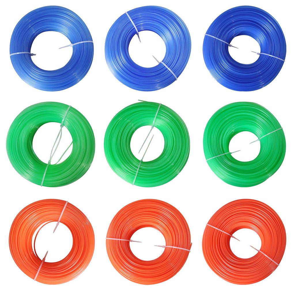 Nylon String Trimmer Line 1.6/2.0/2.4mm Diameter 100m Length Lawn Mower Cutting Wire Cord for Efficient Lawn Mowing