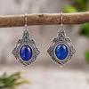 Xiaomi Huitan Special Design Drop Earrings for Women Vintage Party Wedding Accessories Blue Stone Bohemia Anti Silver Color Jewelry