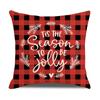 Christmas Pillow Cover Letter Christmas Tree Sofa Pillow Cover Peach Skin Cushion Home Supplies