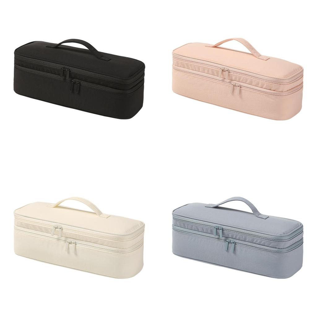 Doppellagige Aufbewahrungstasche aus Nylon für Haartrockner mit Trennwänden zur optimalen Organisation im Badezimmer