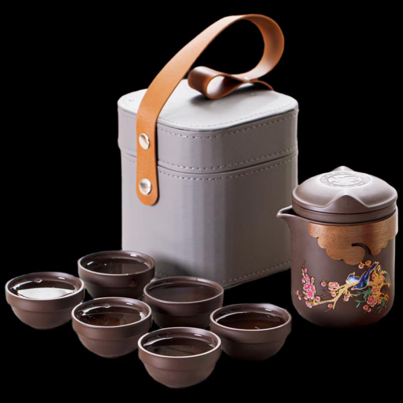 Woding Zisha Color-Changing Portable Travel Tea Set