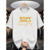 European Size "Stay Golden Ponyboy" Printed Short Sleeve T-Shirt - The Iconic Ponyboy Curtis Design for Fans, Casual Round Neck Summer Tee