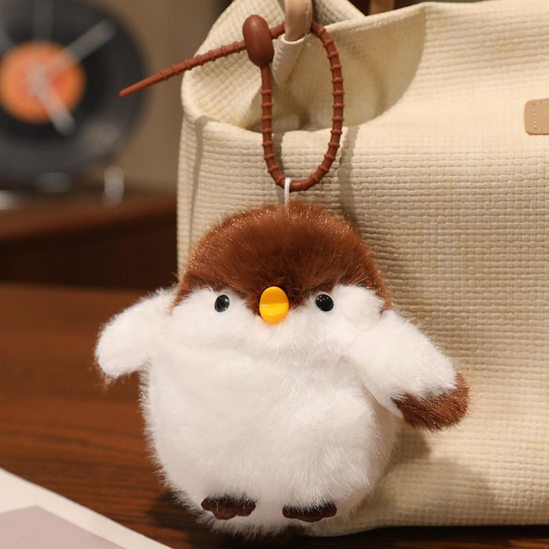 Cartoon Chirping Birds Plush Toys Keychain Simulation Bird Stuffed Soft Animal Doll Kawaii Bag Pendant Cute Girl Kawaii Gifts