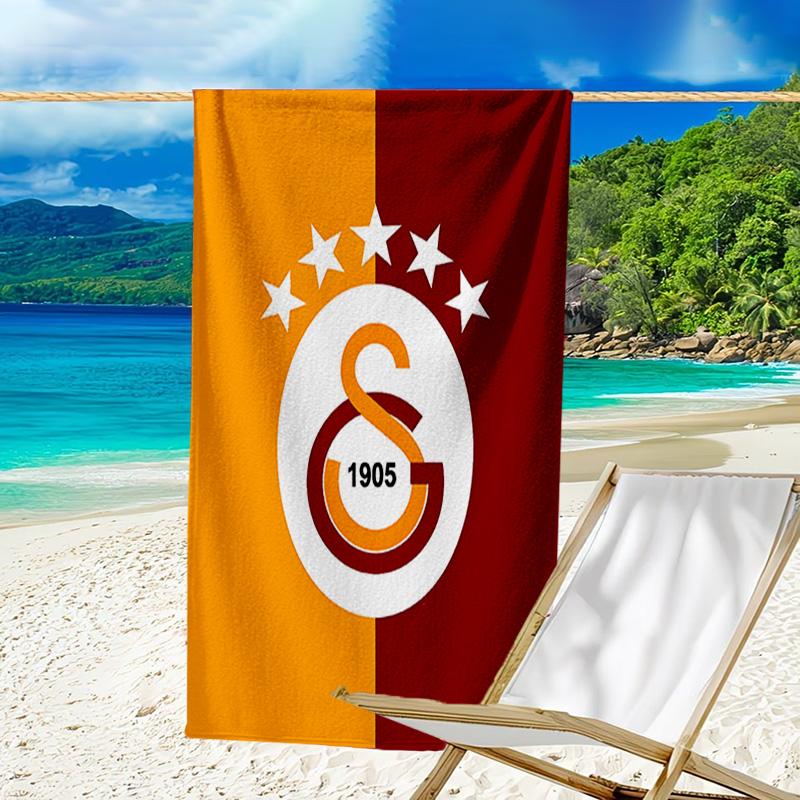 1pc Football Team (13) Beach Towel, Beach and Seaside Swimming Pool Equipment, Fashion Pattern, Rectangular, Travel Essentials