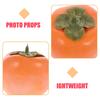 DOITOOL Food Sample 6 Persimmons Yellow Persimmon Figurine Fruit Model Fruit Decoration Imitation Persimmon Fruit Display Interior Yellow Persimmon