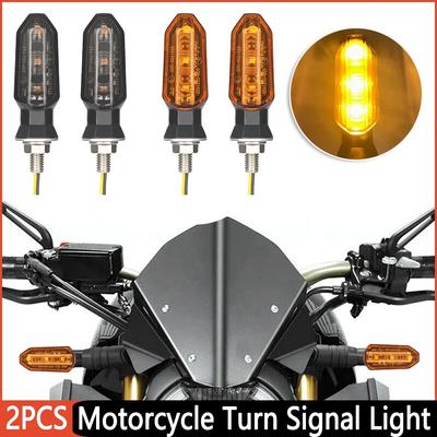 1 par de mini luzes de seta de LED para motocicleta 12 V lâmpada de sinalização LED à prova d'água luz piscante âmbar pisca-pisca lâmpada de seta