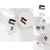 Broche Drapeau Palestinien Tendance Vente en Gros Badge Métal Pour Accessoires Vêtements