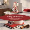 Solid Wood Paper Towel Rack Christmas Holder, Funny Snowman Elf Santa Claus Tissue Gift for Kitchen Dispenser, Decorative Wooden Standing Roll Holder