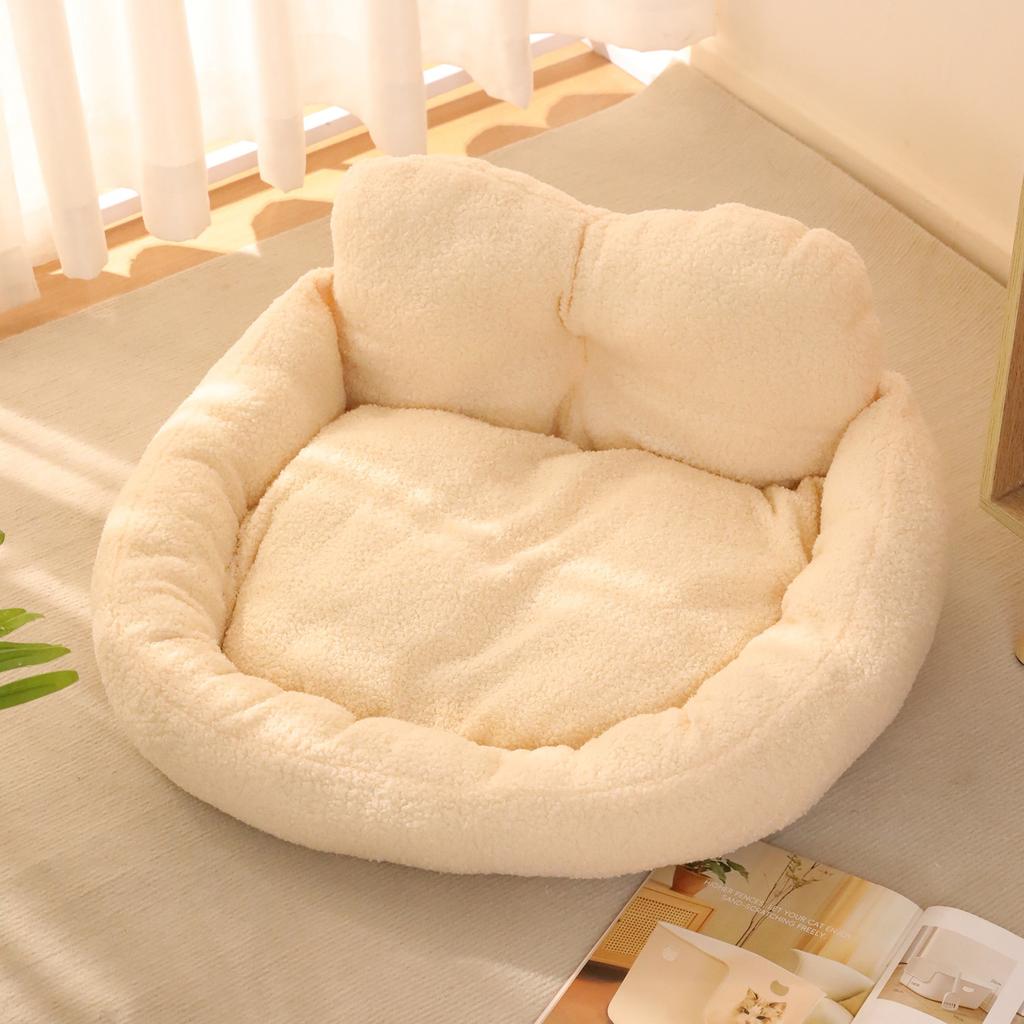 Winter Warm Pet Bed Thickened Washable Dog Bed for Large Dogs Teddy Fleece Heart Bed