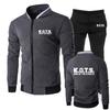 Neues Slim Fit Anzug für Herren für Box- und Kampfsport, Lässiges und Modisches Reißverschluss Jacke+Hosen Set