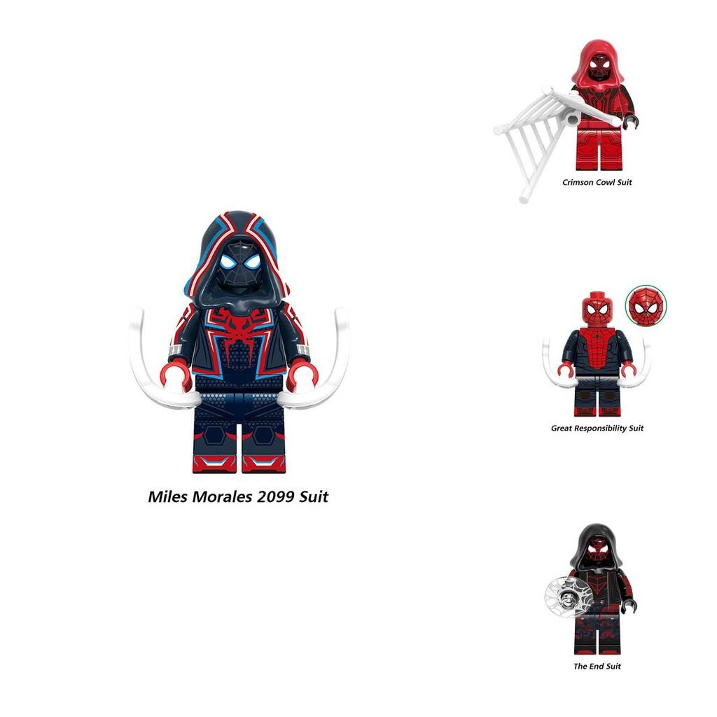 G0120 Bloques de Construcción de Superhéroes Traje de Spider-man Gran Responsabilidad Con Capa Roja