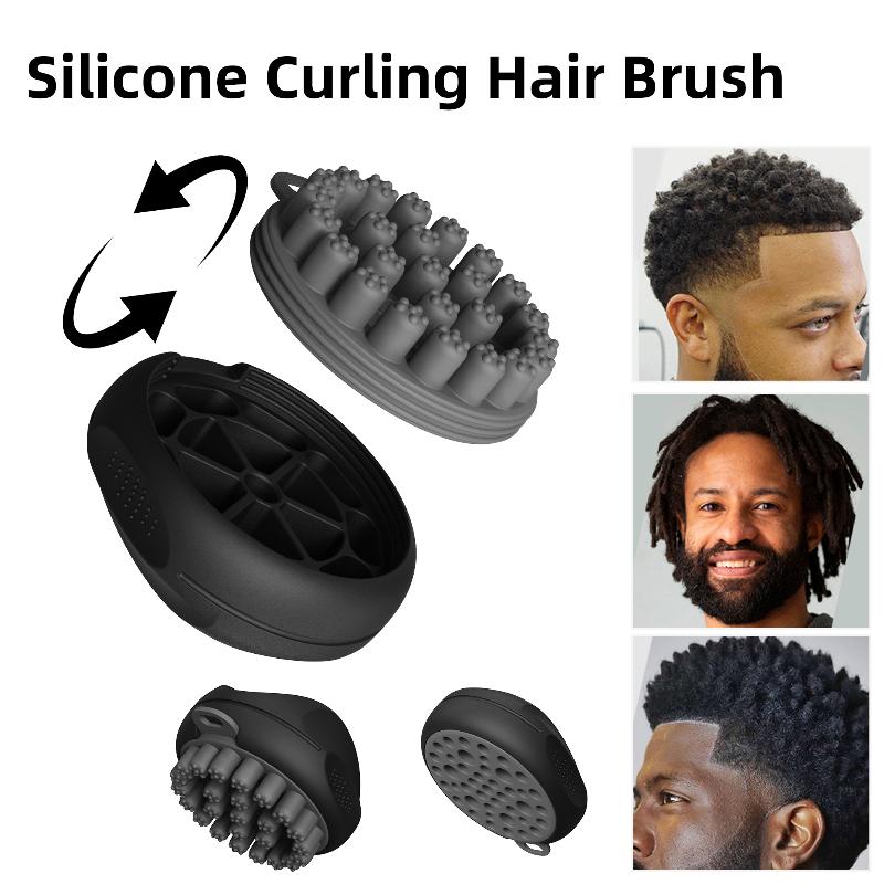 Silicone Hair Curly Twist Magic Barber Brush African Coil Wave Dread Natural Hair Brush Hair Style Tool Salon Accessories